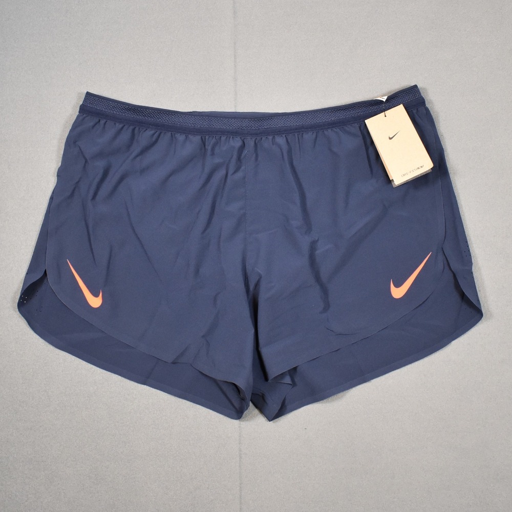 Nike‎ AeroSwift Mens Dri-FIT ADV 4" Running Shorts Navy Red Brief-Lined X-Large